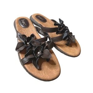 B.O.C. Born Concept Womens Brown Floral Thong Sandals BC0007406 Size 7M